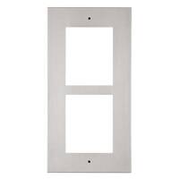 2N IP Verso Rahmen eingebaut 2 Module Silber