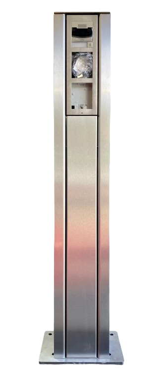 G&G Sicherheitstechnik Eingangsstele Edelstahl hoch
